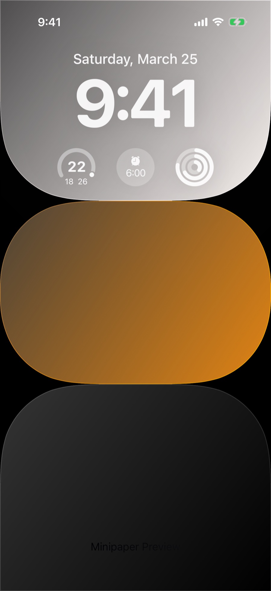 Glass Bricks wallpaper style in Minipaper on an iPhone Lock Screen