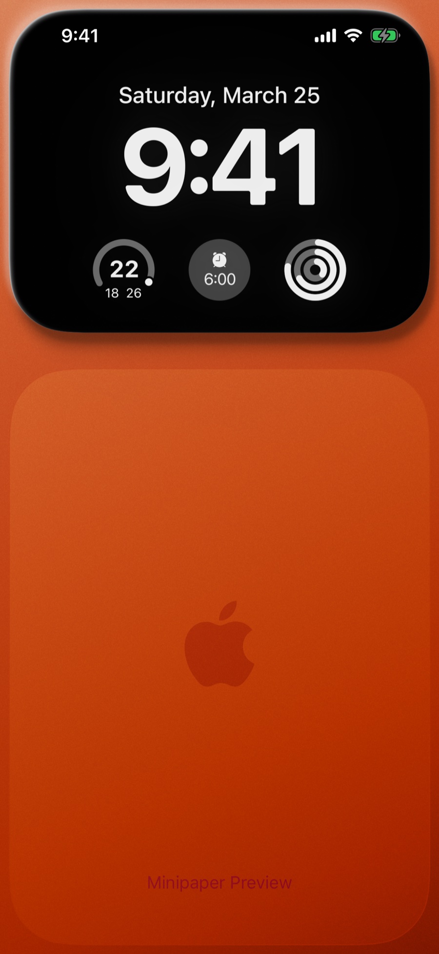 Plateau wallpaper style in Minipaper on an iPhone Lock Screen