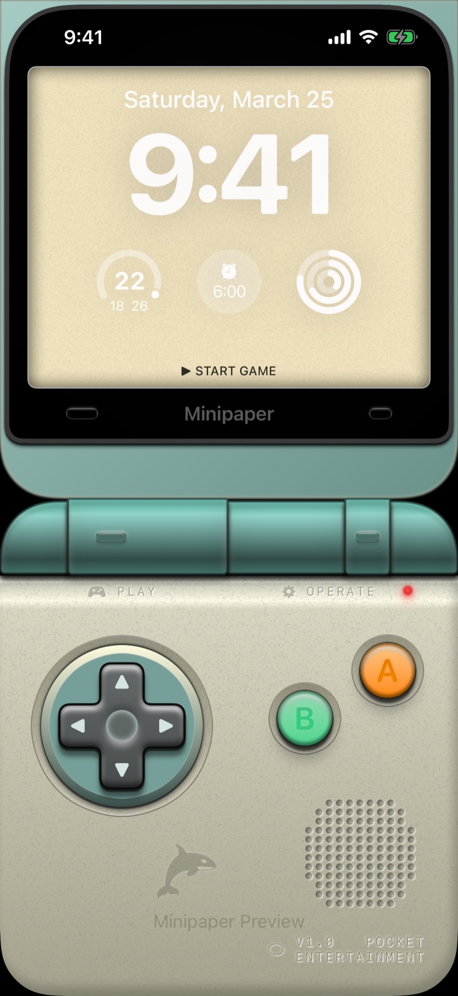Pocket Entertainment wallpaper style in Minipaper on an iPhone Lock Screen